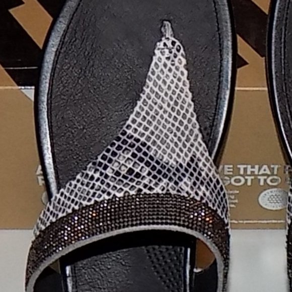 NIB FitFlop Banda Crystal Snake Mink Leather size 10 - Picture 7 of 15